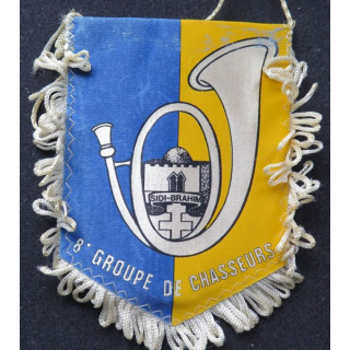 8° GC : fanion du 8° groupe de chasseurs mécanisé en plastique imprimé
