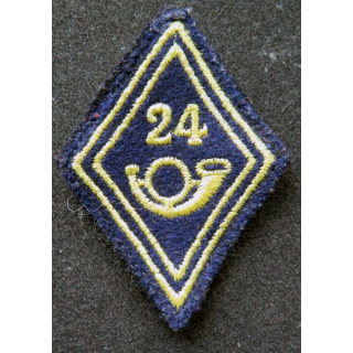 LOSANGE DE BRAS MODÈLE 45 24° BCA, BCP 24° GC troupe chasseurs