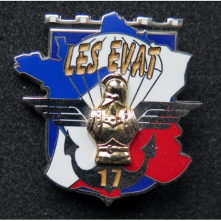 insigne métallique des EVAT du 17° régiment de Génie parachutiste
