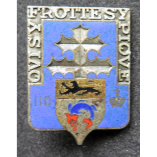 110° Régiment d'infanterie Andor émail croix de Lorraine chardon écu