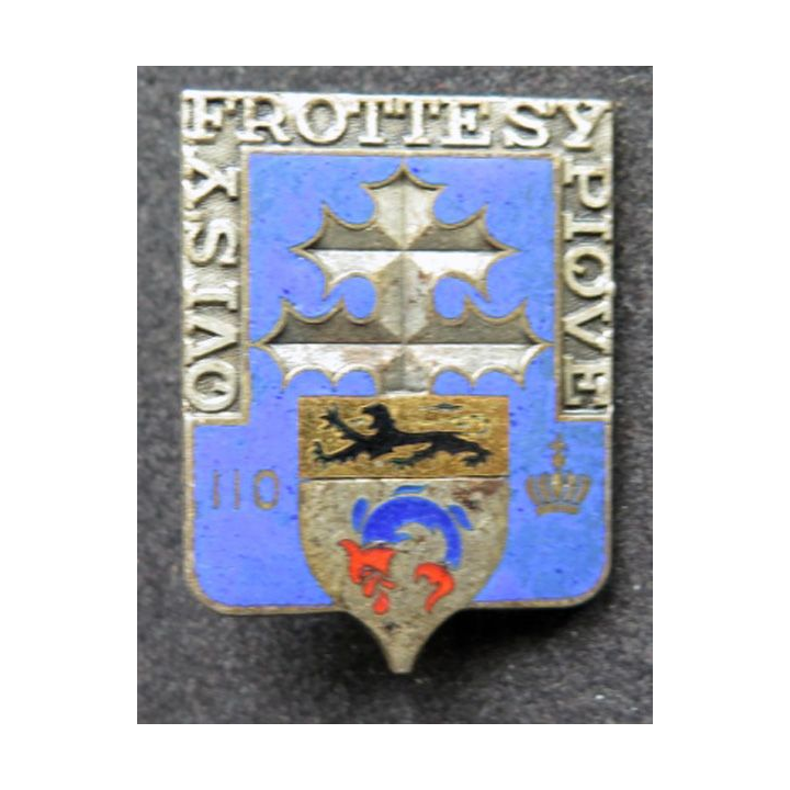 110° Régiment d'infanterie Andor émail croix de Lorraine chardon écu