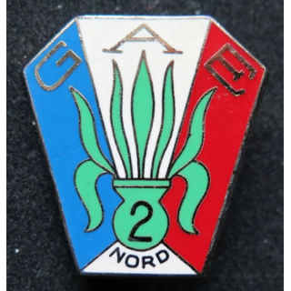GAE N°2 : Insigne métallique du groupe d’auxiliaires étrangers N° 2