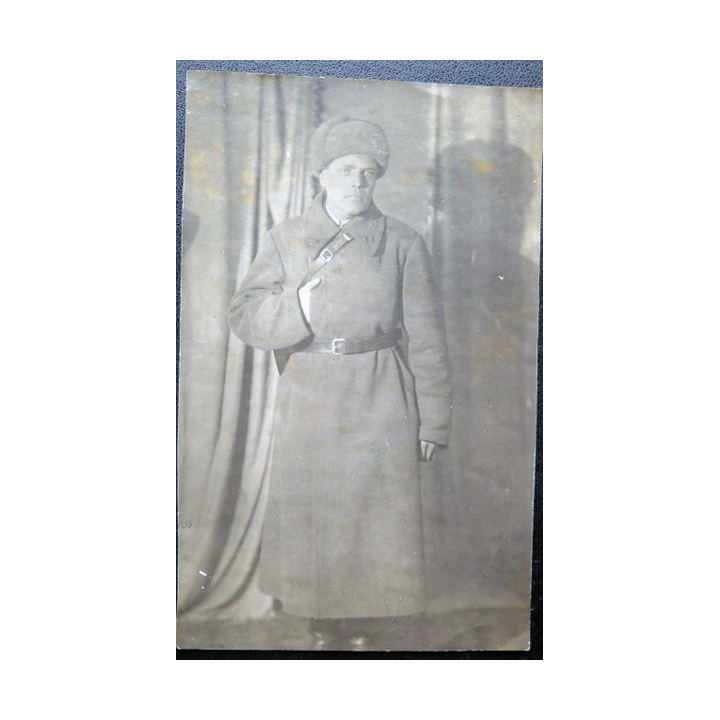 URSS : photo du Commandant (Major) de l'armée rouge 1942 9,5 x 15,5 cm
