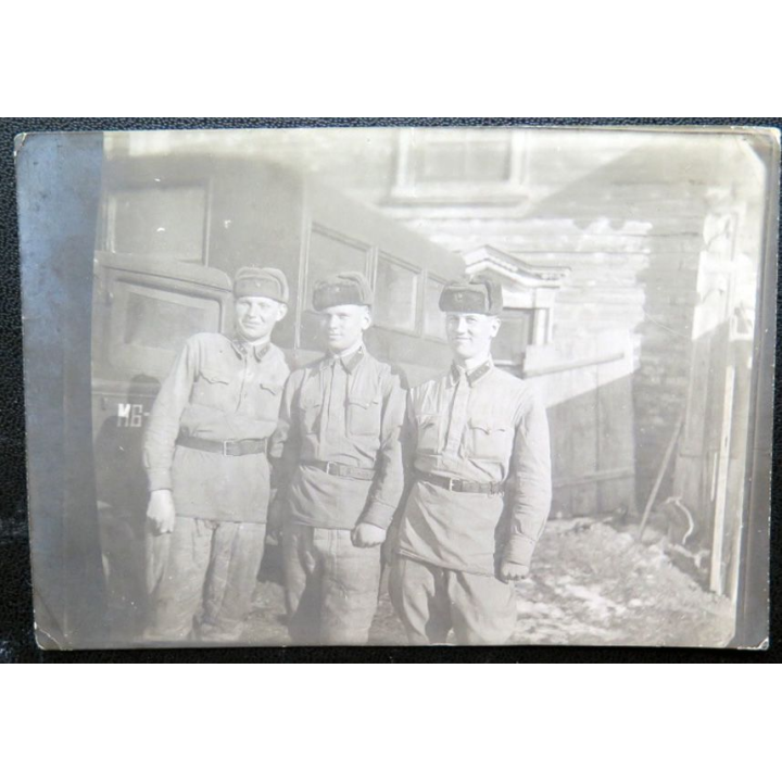 URSS : photo d'un groupe de sergents de l'armée rouge 8,7 x 12,7 cm