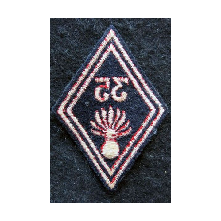 LOSANGE DE BRAS MODÈLE 45 : modèle troupe 35° régiment d'infanterie