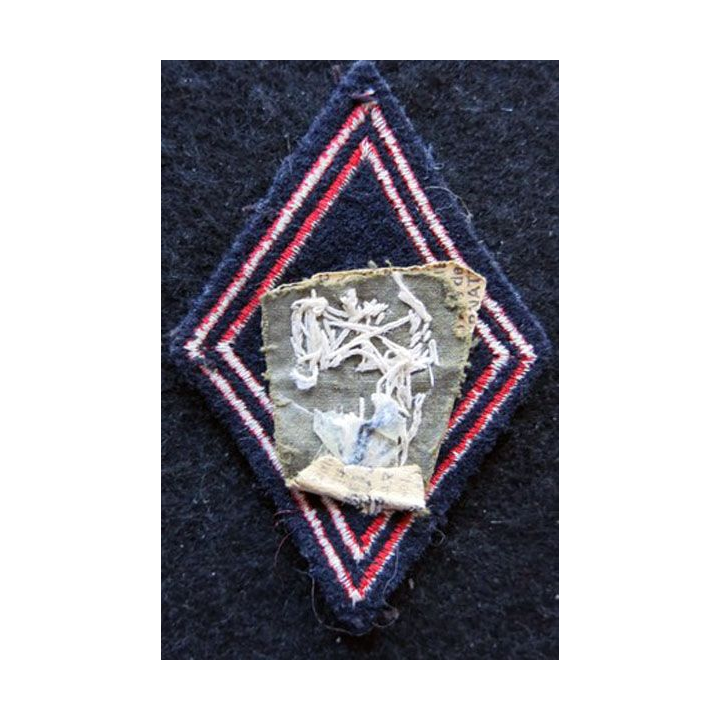 LOSANGE DE BRAS MODÈLE 45 : modèle officiers 170° régiment d'infanterie en cannetille