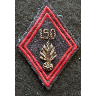 LOSANGE DE BRAS MODÈLE 45 : modèle officiers 150° régiment d'infanterie en cannetille