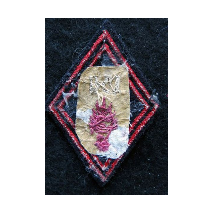 LOSANGE DE BRAS MODÈLE 45 : modèle officiers 150° régiment d'infanterie en cannetille