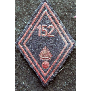 LOSANGE DE BRAS MODÈLE 45 : modèle troupe 152° régiment d'infanterie AFN