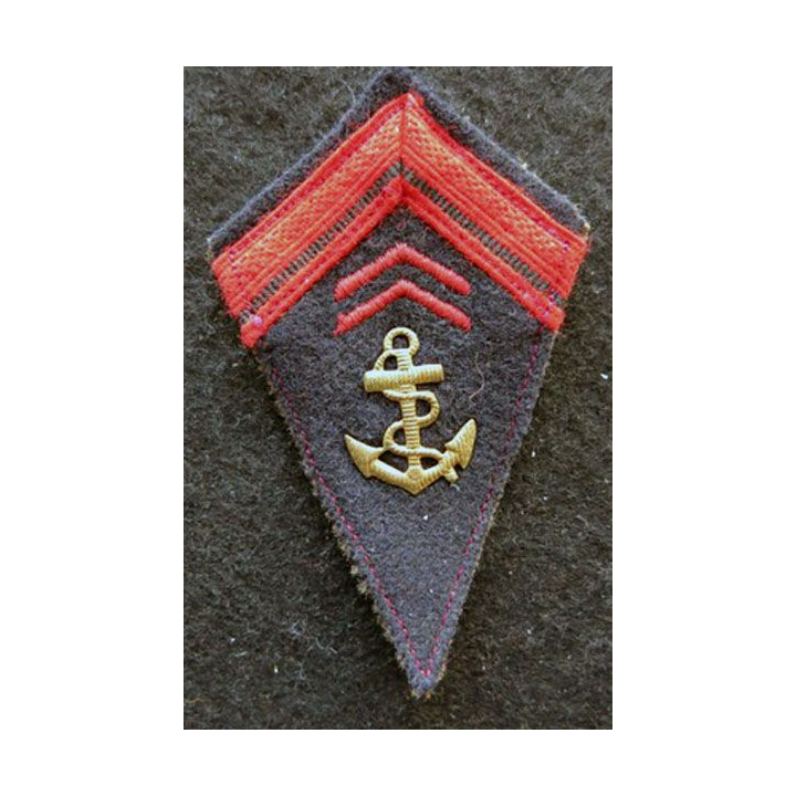 LOSANGE DE BRAS MODÈLE 45 : modèle précoce 1° classe infanterie coloniale période Indochine 1945-1947