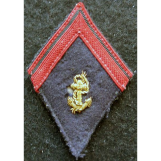 LOSANGE DE BRAS MODÈLE 45 : modèle précoce 1° classe infanterie coloniale période Indochine 1950-1954 cannetille