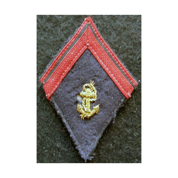 LOSANGE DE BRAS MODÈLE 45 : modèle précoce 1° classe infanterie coloniale période Indochine 1950-1954 cannetille