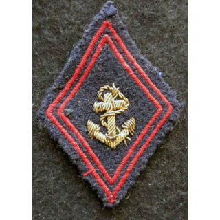 LOSANGE DE BRAS MODÈLE 45 : modèle officiers infanterie coloniale en cannetille (petite ancre)