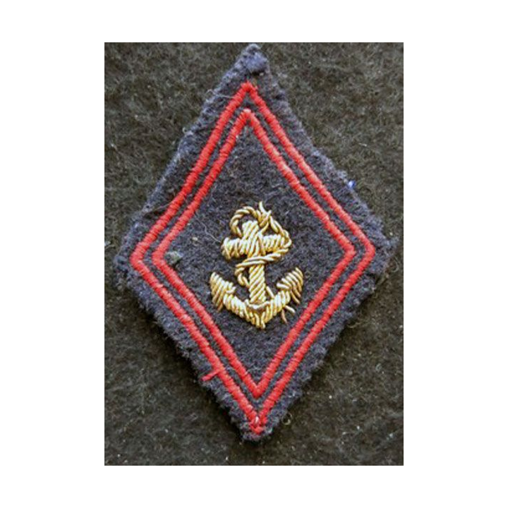 LOSANGE DE BRAS MODÈLE 45 : modèle officiers infanterie coloniale en cannetille (petite ancre)