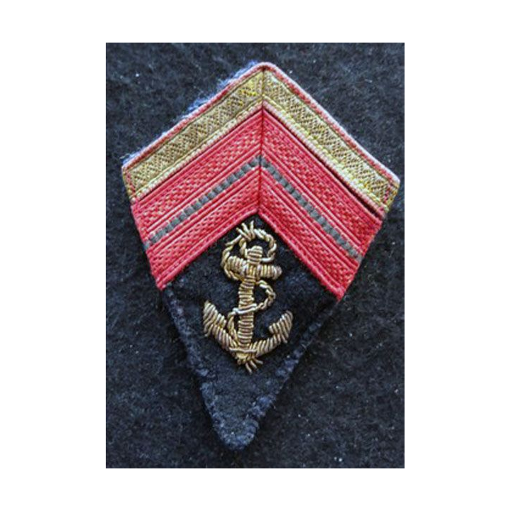 LOSANGE DE BRAS MODÈLE 45 : modèle précoce caporal chef infanterie coloniale période Indochine 1950-1954 cannetille