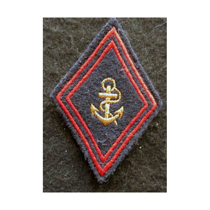 LOSANGE DE BRAS MODÈLE 45 : modèle pour sergent infanterie coloniale petite ancre laminette