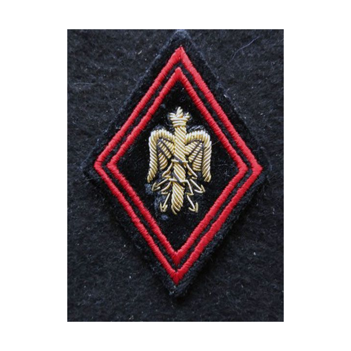 LOSANGE DE BRAS MODÈLE 45 : Ecusson officiers d'état major breveté du Génie en cannetille