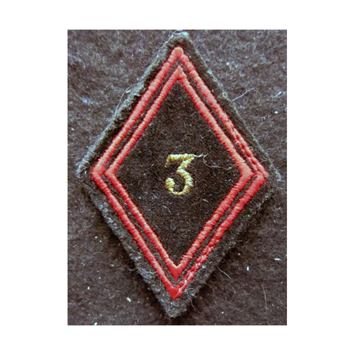 LOSANGE DE BRAS MODÈLE 45 : Ecusson sous officier du 3° régiment de Génie