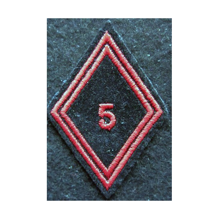 LOSANGE DE BRAS MODÈLE 45 : Ecusson  troupe du 5° régiment de Génie ferroviaire