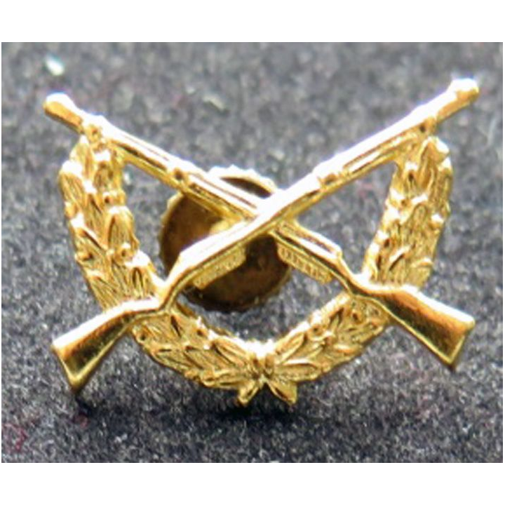 GRÈCE : insigne métallique de col de l'infanterie grec