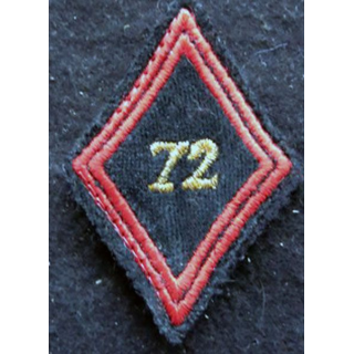 LOSANGE DE BRAS MODÈLE 45 : Ecusson sous officier du 72° régiment de Génie