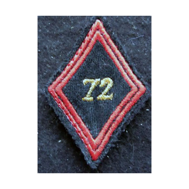 LOSANGE DE BRAS MODÈLE 45 : Ecusson sous officier du 72° régiment de Génie
