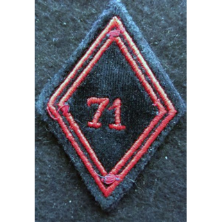 LOSANGE DE BRAS MODÈLE 45 : Ecusson  troupe du 71° régiment de Génie