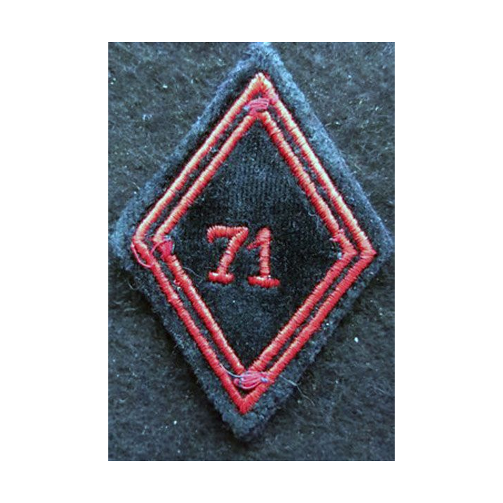 LOSANGE DE BRAS MODÈLE 45 : Ecusson  troupe du 71° régiment de Génie