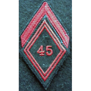 LOSANGE DE BRAS MODÈLE 45 :  sapeur de 1° classe du 45° bataillon du Génie de l'Air 1993