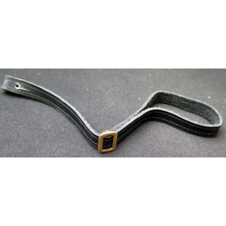 jugulaire en cuir de casque de la gendarmerie de lon gueur 40 cm déplié