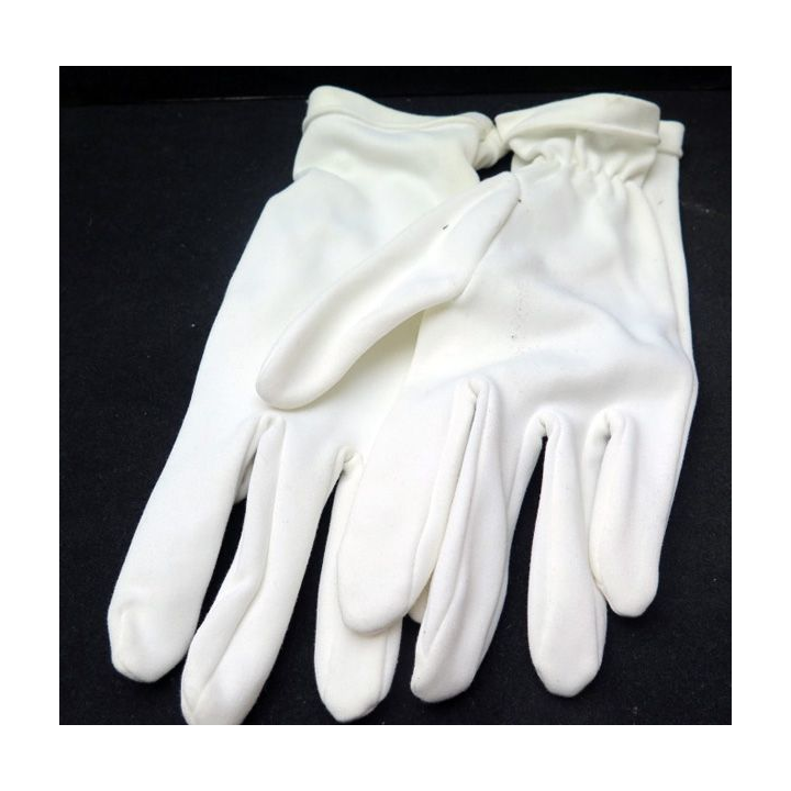 paire de gants blancs tenue de cérémonie taille 8 fermeture élastique