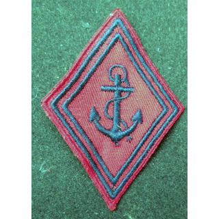 LOSANGE DE BRAS MODÈLE 45 : artillerie de marine troupe tissu lavable