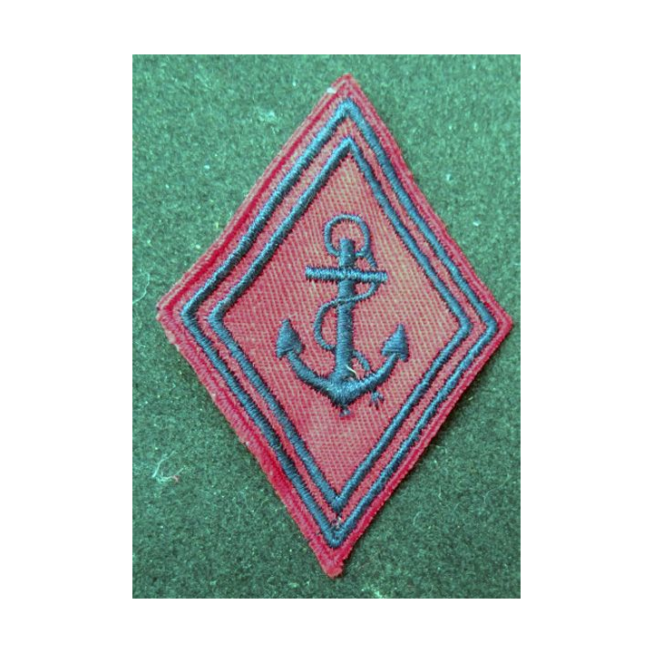 LOSANGE DE BRAS MODÈLE 45 : artillerie de marine troupe tissu lavable
