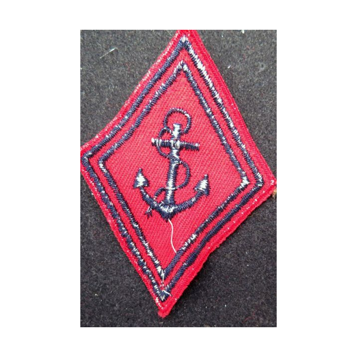 LOSANGE DE BRAS MODÈLE 45 : artillerie de marine troupe tissu lavable
