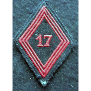 LOSANGE DE BRAS MODÈLE 45 : Ecusson troupe du 17° Régiment du génie aéroporté (RGAP) à Castelsarrasin 1963