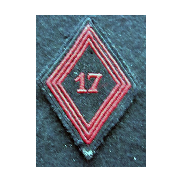 LOSANGE DE BRAS MODÈLE 45 : Ecusson troupe du 17° Régiment du génie aéroporté (RGAP) à Castelsarrasin 1963