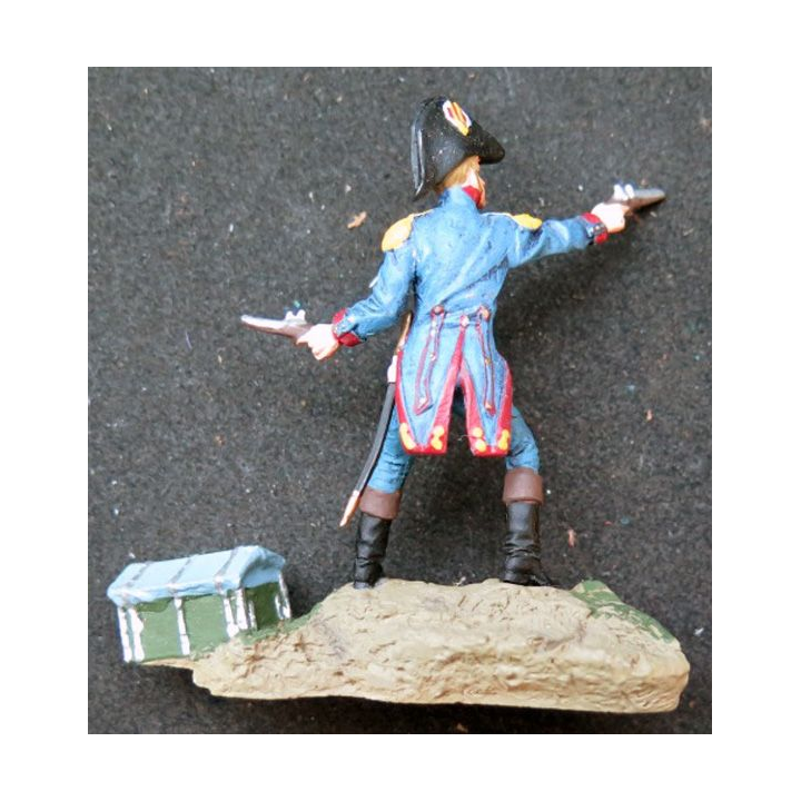 SOLDAT DE PLOMB : officier US de la cavalerie (socle en résine)
