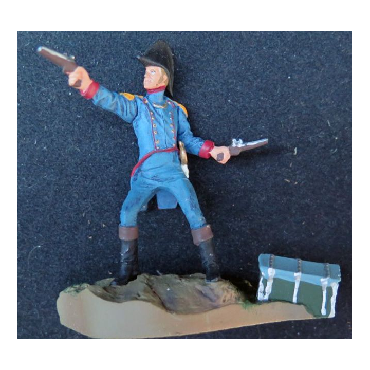 SOLDAT DE PLOMB : officier US de la cavalerie (socle en résine)
