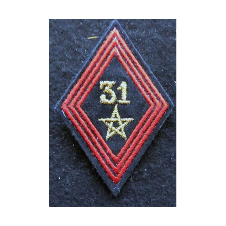 LOSANGE DE BRAS MODÈLE 45 : Ecusson  troupe du 31° régiment de Génie