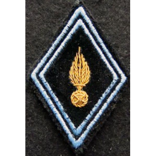 LOSANGE DE BRAS MODÈLE 45 : Ecusson officier hors unité ou C.I des Transmissions en cannetille