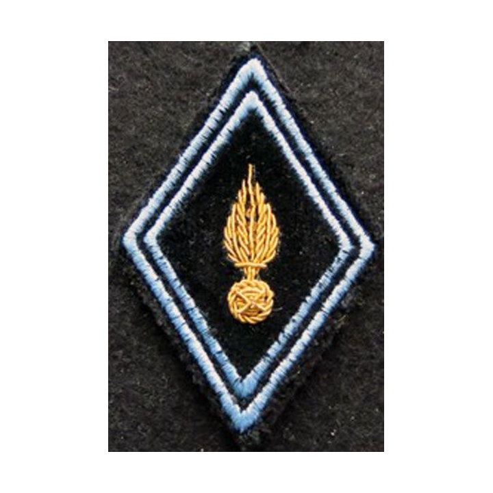 LOSANGE DE BRAS MODÈLE 45 : Ecusson officier hors unité ou C.I des Transmissions en cannetille