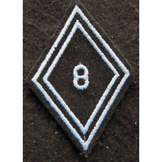 LOSANGE DE BRAS MODÈLE 45 : Ecusson troupe du 8° régiment de Transmissions