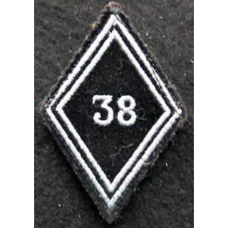 LOSANGE DE BRAS MODÈLE 45 : Ecusson troupe du 38° régiment de Transmissions