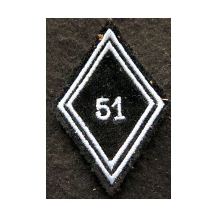 LOSANGE DE BRAS MODÈLE 45 : Ecusson troupe du 51° bataillon de Transmissions