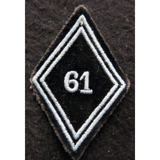 LOSANGE DE BRAS MODÈLE 45 : Ecusson troupe 61° bataillon de commandement et de transmissions