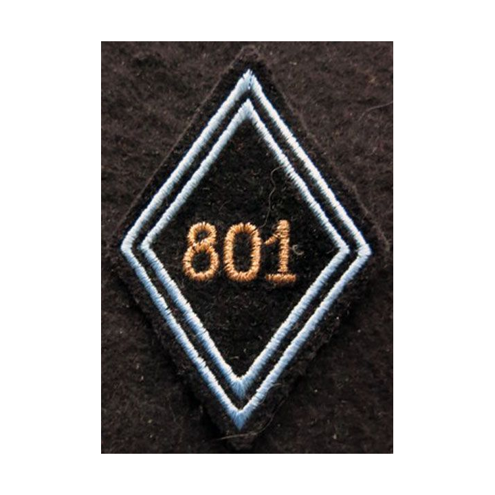 LOSANGE DE BRAS MODÈLE 45 : Ecusson sous officiers du groupe d'exploitation des transmissions n° 801