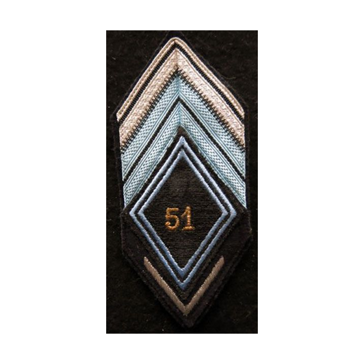 LOSANGE DE BRAS MODÈLE 45 : Ecusson caporal chef du 51° régiment de commandement et de transmissions