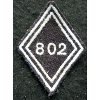 LOSANGE DE BRAS MODÈLE 45 : Ecusson troupe du groupe d'exploitation des transmissions n° 802