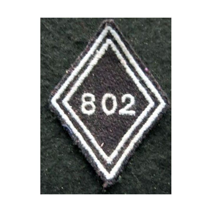 LOSANGE DE BRAS MODÈLE 45 : Ecusson troupe du groupe d'exploitation des transmissions n° 802