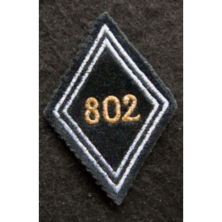 LOSANGE DE BRAS MODÈLE 45 : Ecusson sous officiers du groupe d'exploitation des transmissions n° 802